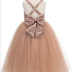 Flowers girl dress sequined